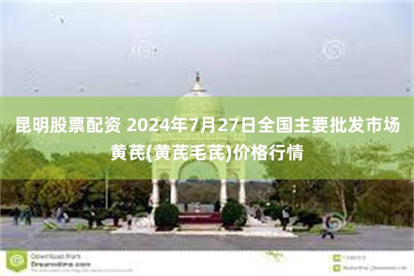 昆明股票配资 2024年7月27日全国主要批发市场黄芪(黄芪毛芪)价格行情