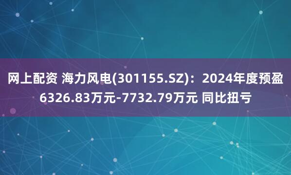 网上配资 海力风电(301155.SZ)：2024年度预盈6326.83万元-7732.79万元 同比扭亏